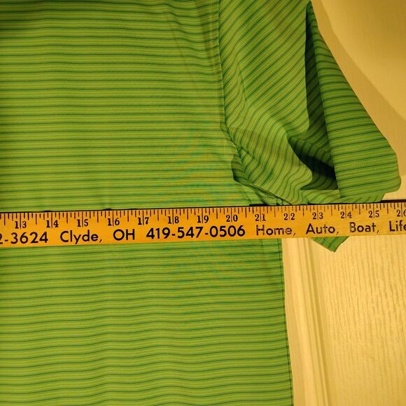 Masters Tech polo shirt mens M Medium green performance stretch UPF 30 golf - Picture 6 of 10